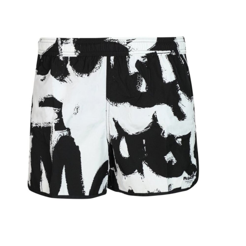 Alexander Mcqueen Logo printed swim shorts